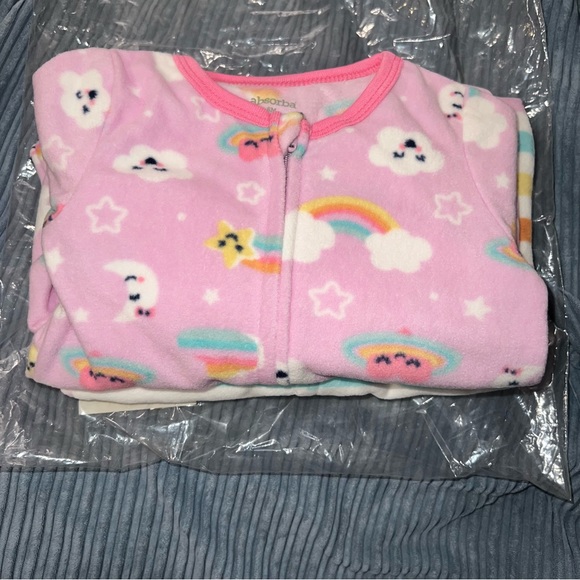 Absorba Kids' 2-pack Fleece Blanket Sleeper Heart Rainbow Stars Clouds ๐๐โญ๏ธโ๏ธ - Picture 5 of 11